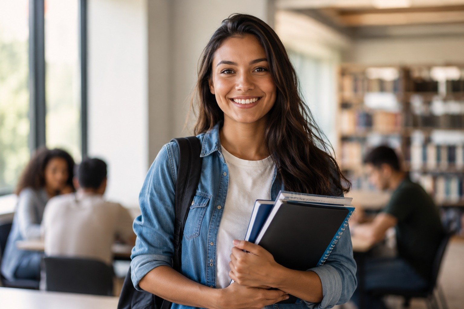 Estudante em ambiente acadêmico